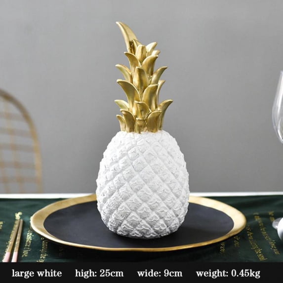 Sale Promotion!Modern Pineapple Shaped Figurine Gold Black Pineapple Crafts Miniatures Gift for Vintage Home Decoration Accessories Maison D
