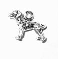 thumbnail image 1 of Sterling Silver 24" 1.2mm 3D Firemans Fire Station Dog Small Dalmatian Dog Breed Pendant Necklace, 1 of 2