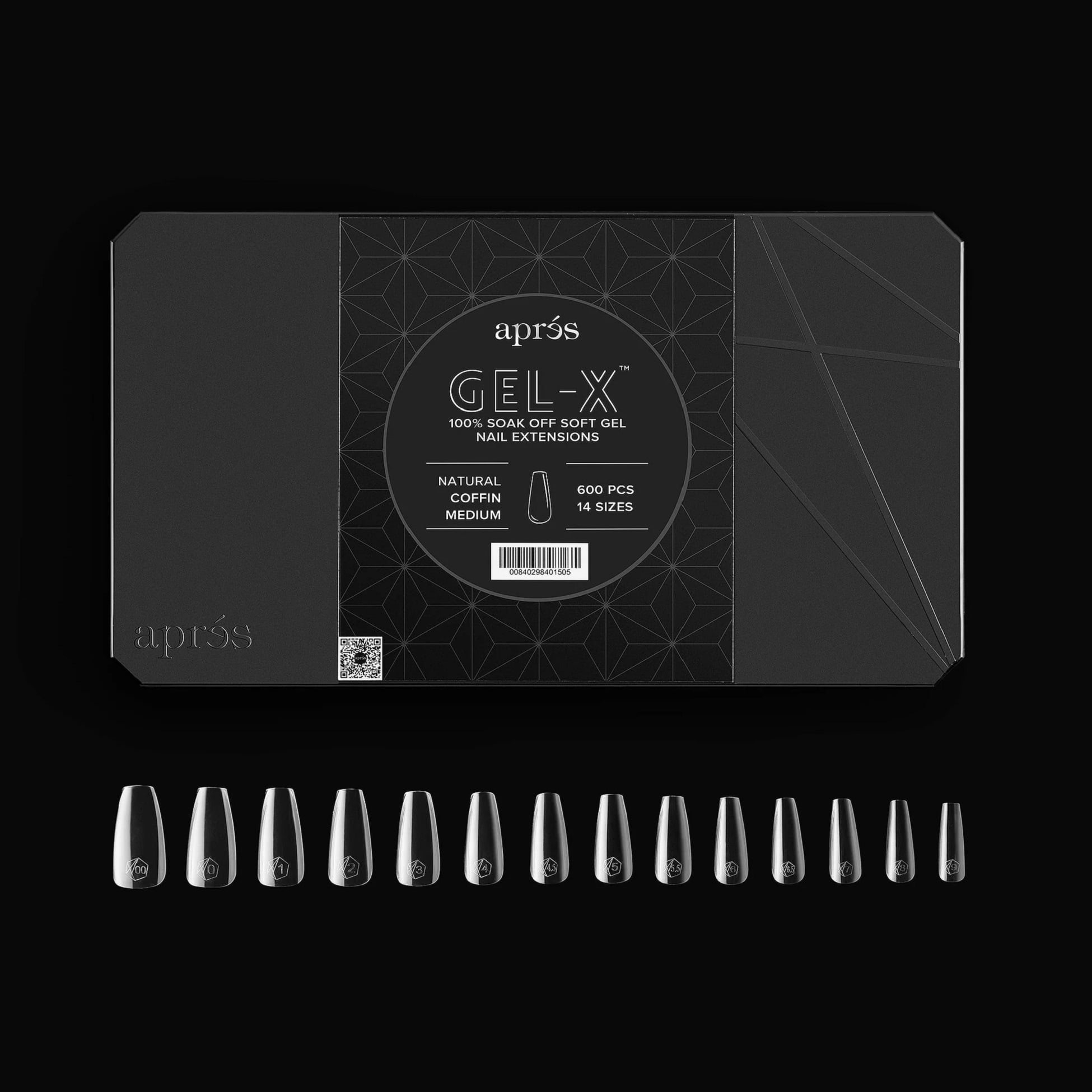 Apres Natural Coffin Medium Box of Tips 2.0