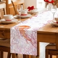 thumbnail image 5 of Coral Jellyfish Coastal Table Runner 70 Inches, Summer Ocean Coral Pink Bed Runner Dresser Scarves Tabletop for Indoor Outdoor Parties/Ceremony/Banquet, 13" x 70", 5 of 9