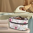 thumbnail image 2 of HELLHERO Pink Floral Cow Protective Travel Steamer Storage Bag with Handle Travel Iron Organizer, Bag Only, 2 of 6