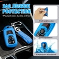 thumbnail image 5 of Key Fob Cover Compatible with Fit for Buick Envista Enclave Encore GX Verano Regal Lacrosse Keychain Case Holder Protector,Blue, 5 of 6