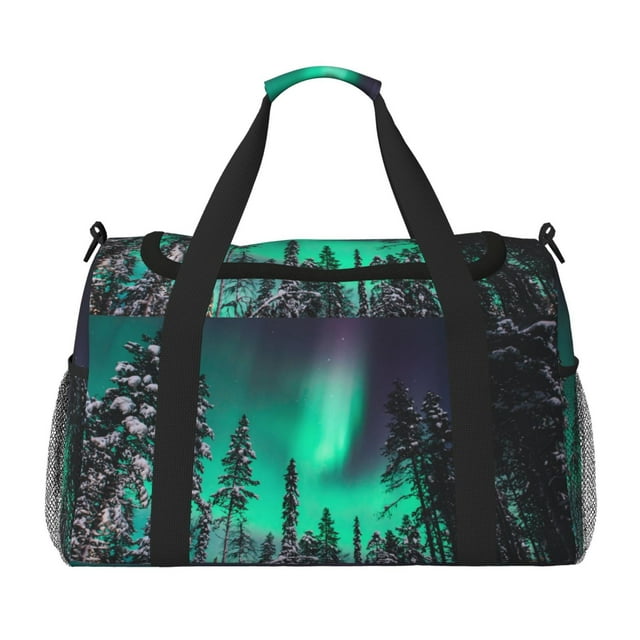 Disketp Northern Lights 2 Bolsa de Viaje Tipo Duffle, Bolso de Mano para Fin de Semana para Mujer, Bolsa de Gimnasio Ligera para Hombre, Esencial para Viajes
