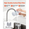 thumbnail image 2 of VEVOR Faucet Filter Replacement, 3-Pack Water-Filter Cartridge, 5-Layer High-Efficiency Filtration, 3-Month Value and 317 Gal Lifespan / Filter, Compatible with Models 8807 & 8811 Filtration System, 2 of 9