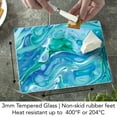 thumbnail image 3 of CounterArt Ocean Vibe Tempered Glass Cutting Board 10" by 8", 3 of 8