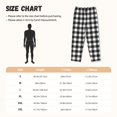 thumbnail image 3 of Fotbe Black White Plaid Pantalones de Pijama para Mujer, Pantalones de Dormir, Pantalones Pj con Cordón y Bolsillos-Large, 3 of 6