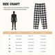 thumbnail image 3 of Balery Black White Plaid Pantalones de pijama para mujer, pijamas ultraligeros, pantalones de estar por casa-Small, 3 of 6