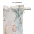 thumbnail image 5 of Summer Coastal Kitchen Valances for Windows Farmhouse Linen Window Valance Curtain for Living Room Window Treatment Starfish Shell Beach Nautical Valance Rod Pocket Topper Drape, 54 x 18 Inch, 5 of 6