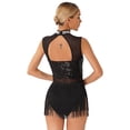 thumbnail image 5 of Vestido de baile de salón de Jazz con lentejuelas brillantes y diamantes de imitación para mujer, traje de patinaje artístico para actuación de Tango Latino Rumba Cha-Cha Samba, 5 of 5