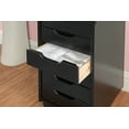 thumbnail image 3 of Linon Cary 6-Drawer Rolling Storage Cart, Black, 3 of 32