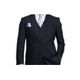 thumbnail image 3 of Statement Pure Wool Solid Navy 3 Piece Suit TZ-100 By Alberto Nardoni Brand Designer, 3 of 3