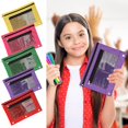 thumbnail image 3 of 5PCS Pouch Pencil Pouch 3 Ring Binder, Mesh Window, Pencil Case Pouch, Fabric Pencil Pouches Black Pencil Case Pencil Bags Pencil Bags With Zipper Zippered Pencil Pouch, 3 of 5