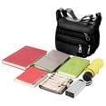 thumbnail image 3 of Women Multi Pockets Crossbody Bag Waterproof Nylon Single Shoulder Bag Travel Purses Handbags,Black, 3 of 5