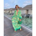 thumbnail image 1 of Robes Élégantes pour Femmes 2023 Été Décontracté Mode Imprimé Col en V Ample Rétro Confortable Robe Maxi Robe Femme P-TTTG QZX, 1 of 6