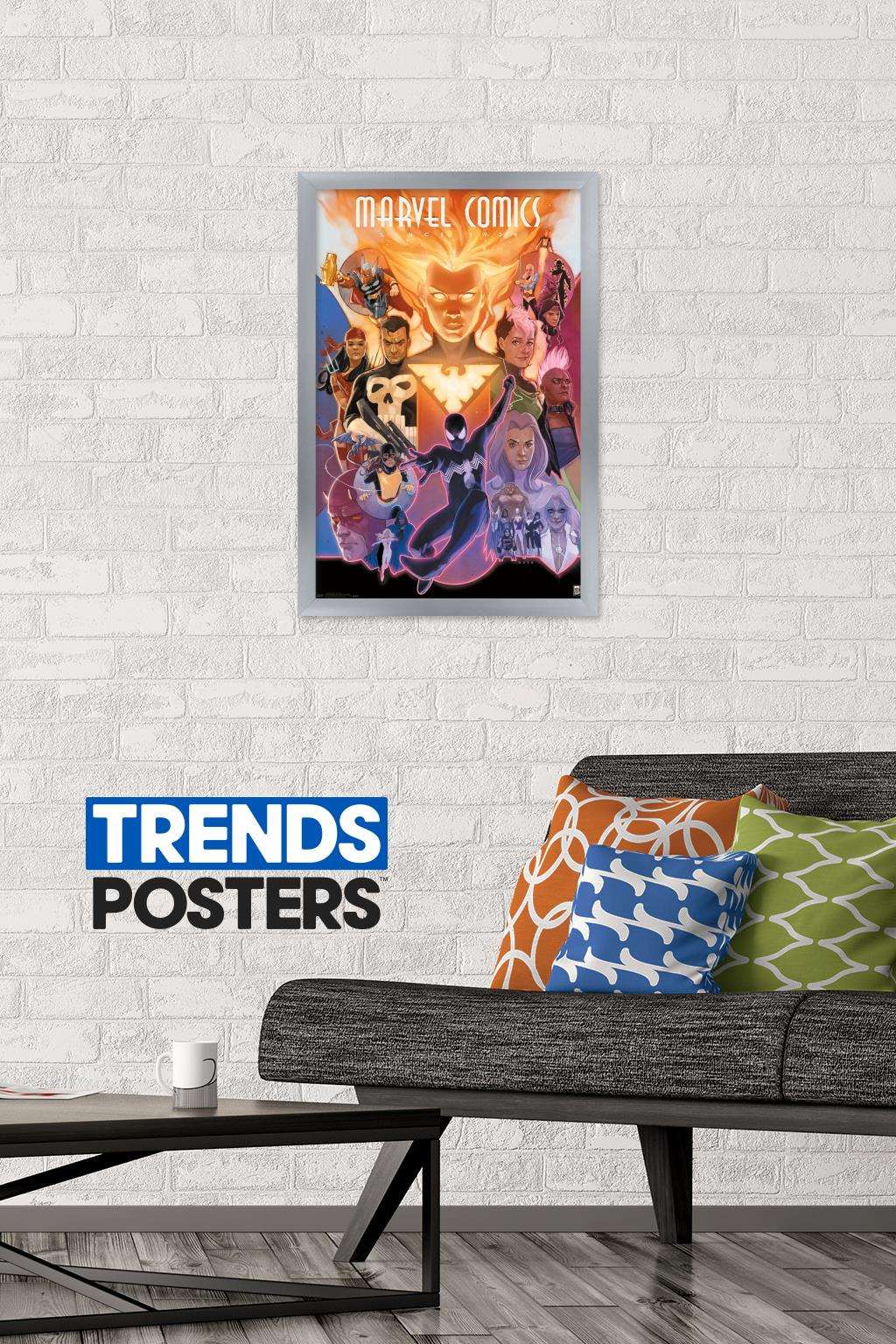 Marvel Comics - Marvel 80th Anniversary - Celebration Wall Poster, 14.725" x 22.375", Framed