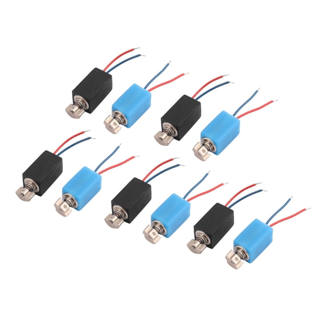 10Pcs DC 3V 11000RPM Motor de Vibración Cuadrado para Teléfono Móvil 0408 con Cable