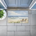 thumbnail image 2 of Chair View on Serene Beach Printed Outdoor Door Mat, design by Kim Allen, 18"x30", 2 of 8