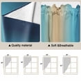 thumbnail image 5 of Blue Teal Ombre Swag Curtains for Kitchen/Bedroom/Living Room, Modern Yellow Gradient Farmhouse Art Scalloped Curtains 63 Inch Long, Window Swag Topper Curtains Valances 2 Panels Set 36"x63", 5 of 8