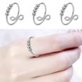 thumbnail image 4 of 3 Pieces Of Silver Single-turn Spiral-turn Rotating Rings Anti-stress And Anxiety Ring RingsThe Best Gift for A Loved One, 4 of 8