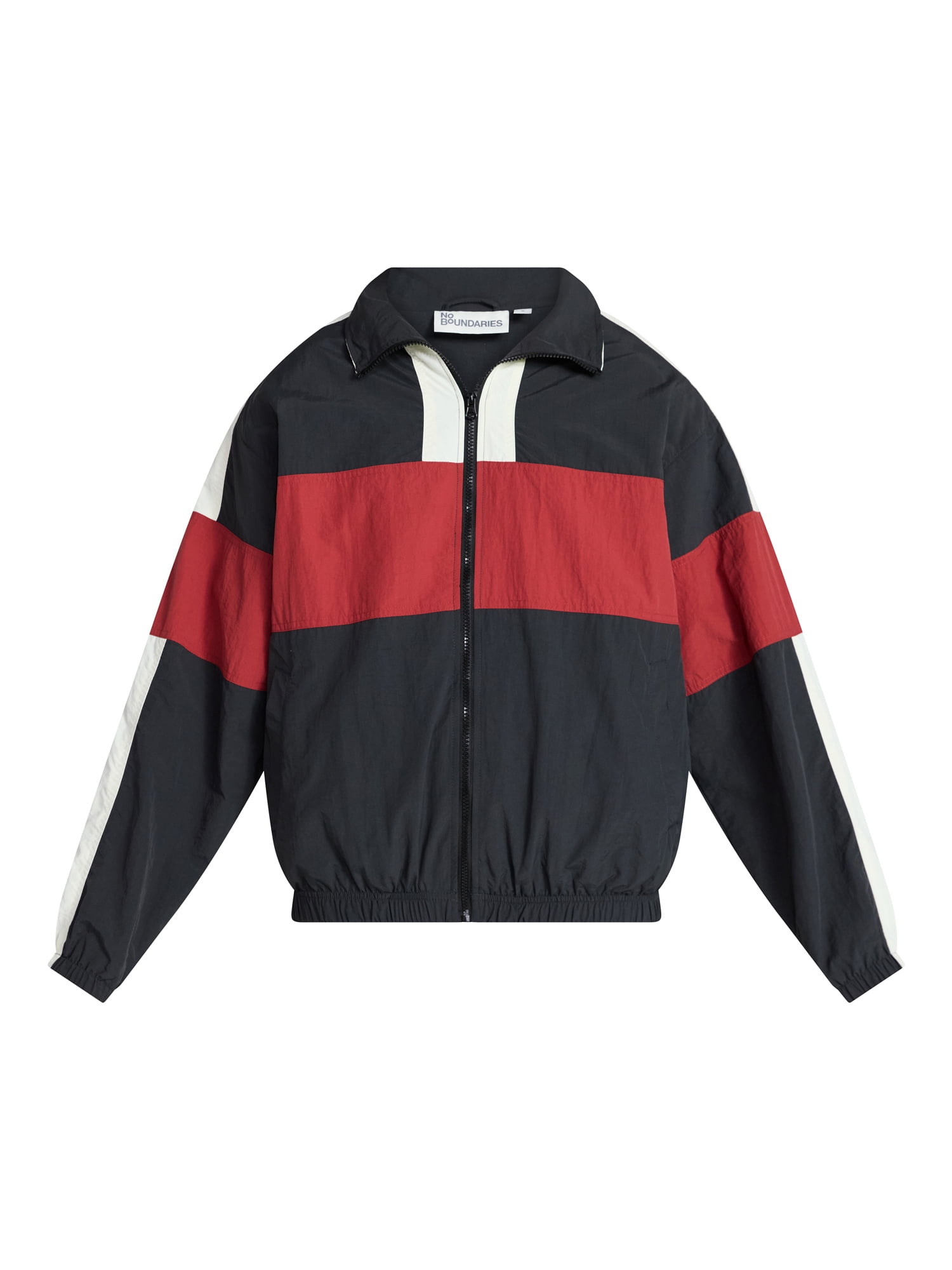 No Boundaries Windbreaker Jacket with Long Sleeves, Men's XS-4XLT