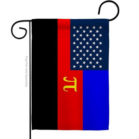 Americana Home & Garden G149659-BO US Polyamory Support Pride 13 x 18.5 in. Double-Sided Decorative Horizontal Garden Flags for House Decoration Banner Yard Gift