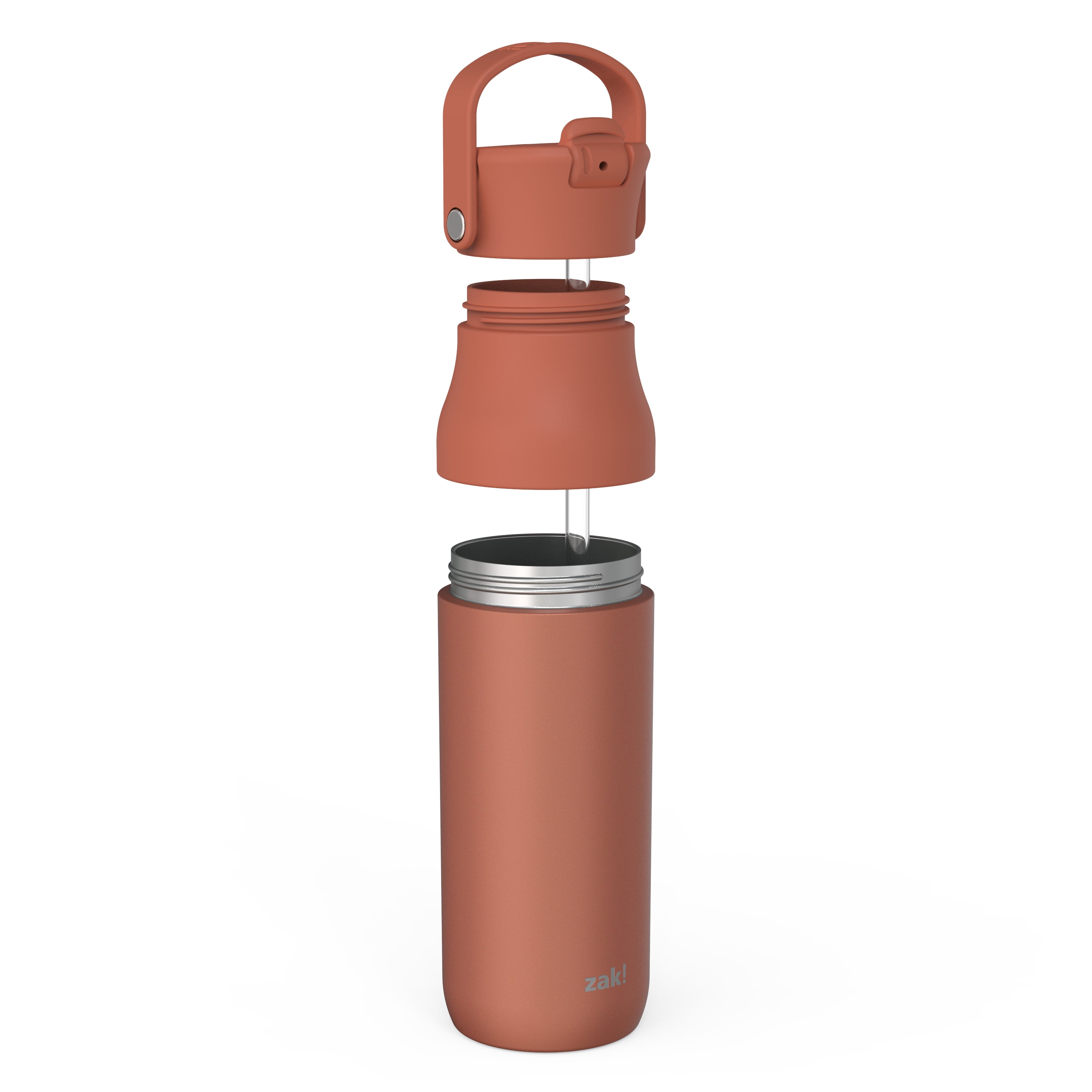  Zak Designs Water Bottle for Travel and At Home, 19 oz Vacuum  Insulated Stainless Steel with Locking Spout Cover, Built-In Carrying Loop,  Leak-Proof Design (Daisies): Home & Kitchen