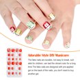 thumbnail image 4 of Linyer 1 Set Artificial Nail Tips Press on Nails for Kids Cartoons Lovely Pattern Pre-glue Children Detachable Full Cover Decals Gifts PNT-16-05, 4 of 5