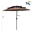 thumbnail image 2 of 9Ft 3-Tiers Patio Umbrella, Outdoor Market Table Umbrella with Crank and Tilt and Wind Vents, Sun Umbrella for Garden, Deck, Backyard, Pool Shade, Swimming Pool, 2 of 6