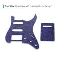 thumbnail image 2 of American ST Electric Guitar SSH Pickguard Set - 4-Ply PVC & Celluloid Construction with Back Plate, 18 Screws, Protective Film - Blue Pearl Finish, Single-Single-Humbucker Configuration, 0.1in, 2 of 6