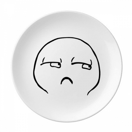

Strabismus Tapir Mouth Black Happy Plate Decorative Porcelain Salver Tableware Dinner Dish