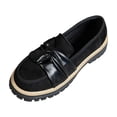 thumbnail image 2 of BXSRUTA Women's Plus Size Twisted Loafers Comfort Casual Spring Summer Shoes Low Top, 2 of 8