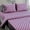 Purple/White, variant on 4 Piece Bed Sheet Set Microfiber Comfort 1800 Thread Count Deep Pocket Sheets