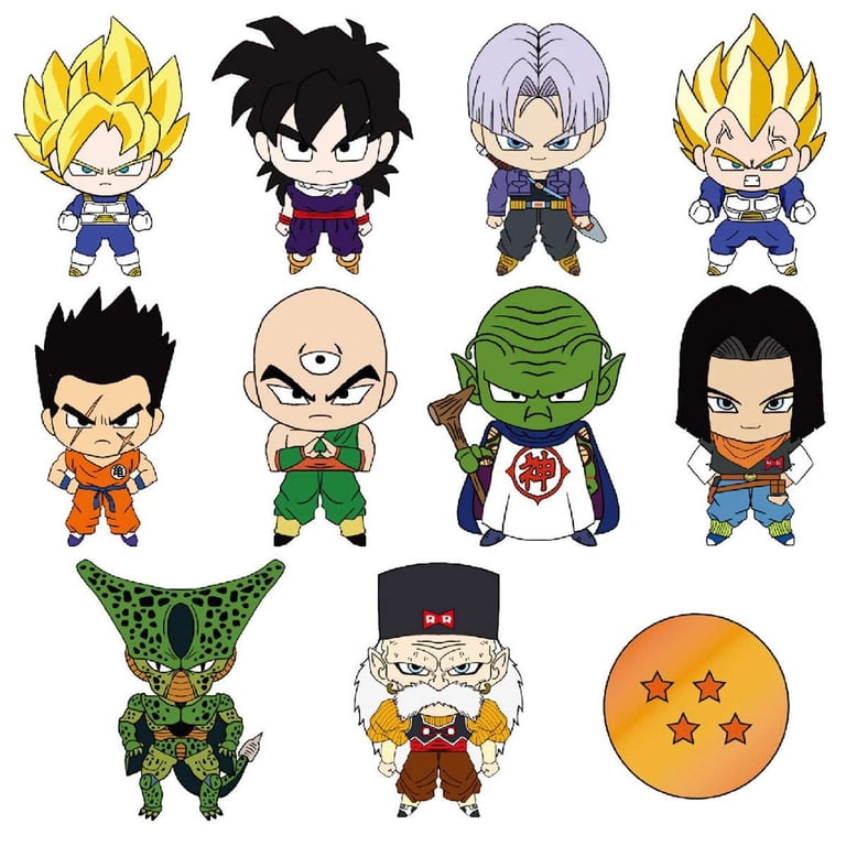 3D Figural Foam Bag Clip DBZ Anime Toys, Keychain Collection