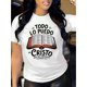 thumbnail image 1 of Camisetas con estampado para mujer, camisetas de manga corta de verano 2025, blusas casuales con cuello redondo para adolescentesLibros de la Biblia &TODO LO PURDO EN CRISTO Print Crew Neck T-shirt, 1 of 7