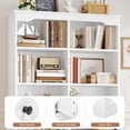 thumbnail image 7 of Homfa Double Row 6 Tier Bookcases, 71 in Tall Bookcase Bookshelf with 4 Drawers and 8 Display Cubicles, for Home Office Living Room, White, 7 of 7