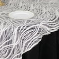 thumbnail image 5 of Efavormart 72"x72" White / Black Wave Embroidered Sequin Table Overlay, Sparkly Square Table Topper, 5 of 6