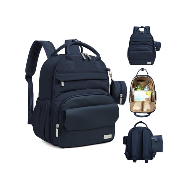Mochila para Pañales KeaBabies PLAY 12L Impermeable de PU Cuero