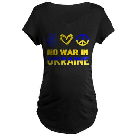 

CafePress - No War In Ukraine Scissors Suppo Maternity T Shirt - Maternity Dark T-Shirt