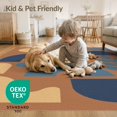thumbnail image 4 of ODIKA 4'x6' Earthy Tones Abstract Geometric Harmony Washable Area Rug Elegant Blend of Shapes and Minimalist Style Stain Resistant, Low Pile, Easy Care for Dorm Room, Small Living, 4 of 7
