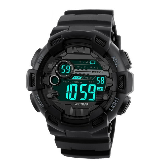1243 Digital Electrónica Reloj de los hombres Moda Casual Deportes al aire libre Reloj de pulser SKMEI Mirar