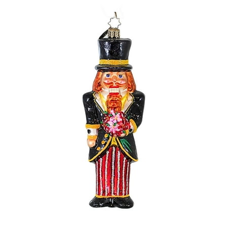 Christopher Radko Company 6.50In Nuts About You, Glass, Ornament Nutcracker Tux 1011550