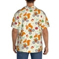 thumbnail image 5 of Xecao offers the Forest Squirrel for Men's Casual Short-sleeved Shirt, a button-up collared shirt with a pocket, perfect for beach vacations and yacht travel in the 4X-Large size., 5 of 7