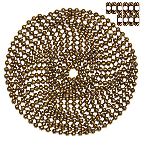 10 Matching B Couplings Number 10 Size Antique Brown 10 Foot Length Ball Chain 