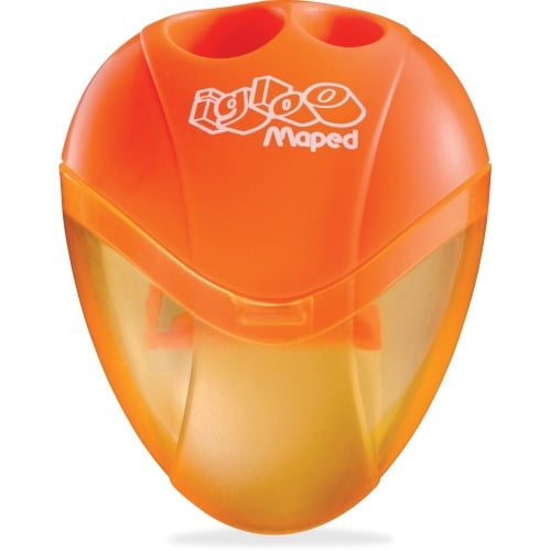 Helix 2-hole Pencil Sharpener 2 Hole(s) - Plastic - Transparent, Assorted - 1 Each