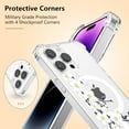 thumbnail image 2 of Fzchun Étui Magnétique pour iPhone 14 Pro Max avec Motif Floral Transparent Magsafe Design Imprimé Flexible Acrylique Antichoc pour Femmes Filles, Étui de Protection Fleur, Fleur de Poirier Blanche, 2 of 4