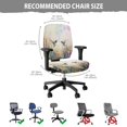 thumbnail image 5 of ZUXONGSY Hummingbird Flower Desk Chair Cover 2 Pcs Computer Office Chair Cover with Elastic Bottom Exquisite Chair Protector Suitable for Home Office Chair Upholstery Accessories, 5 of 7