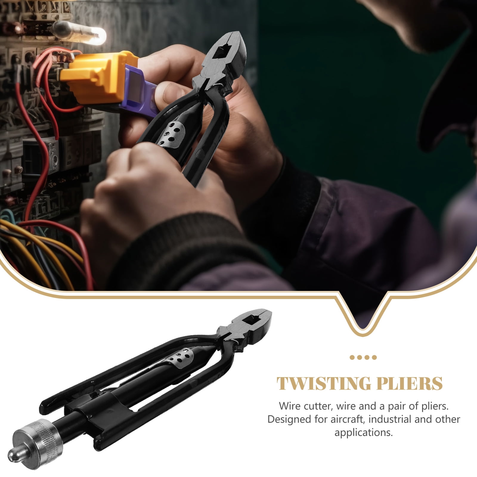 Set of 3 Steel Wire Pliers Wire Cutters Locking Pliers Safety Wire Twisters Twisted Wire Pliers Fuse Pliers