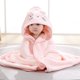 thumbnail image 1 of Capa de baño para bebé con capucha, baño de algodón para bebé con diseño de animales, toalla de baño para bebé recién nacido (gatito rosa)--, 1 of 5