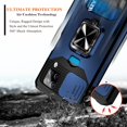 thumbnail image 2 of Nagebee Case for Samsung Galaxy A12 with Tempered Glass Screen Protector, [Camera Cover] Full-Body Military-Grade with Card & ID Slot, Magnetic Car Mount Ring Holder, Durable Case (Blue), 2 of 6