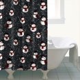 thumbnail image 4 of Black Christmas Snowman Pattern Shower Curtain 72"x84" ,Bathroom Decorative Shower Curtains Set with 12 Hooks,Modern Waterproof Washable Shower Curtain, 4 of 6